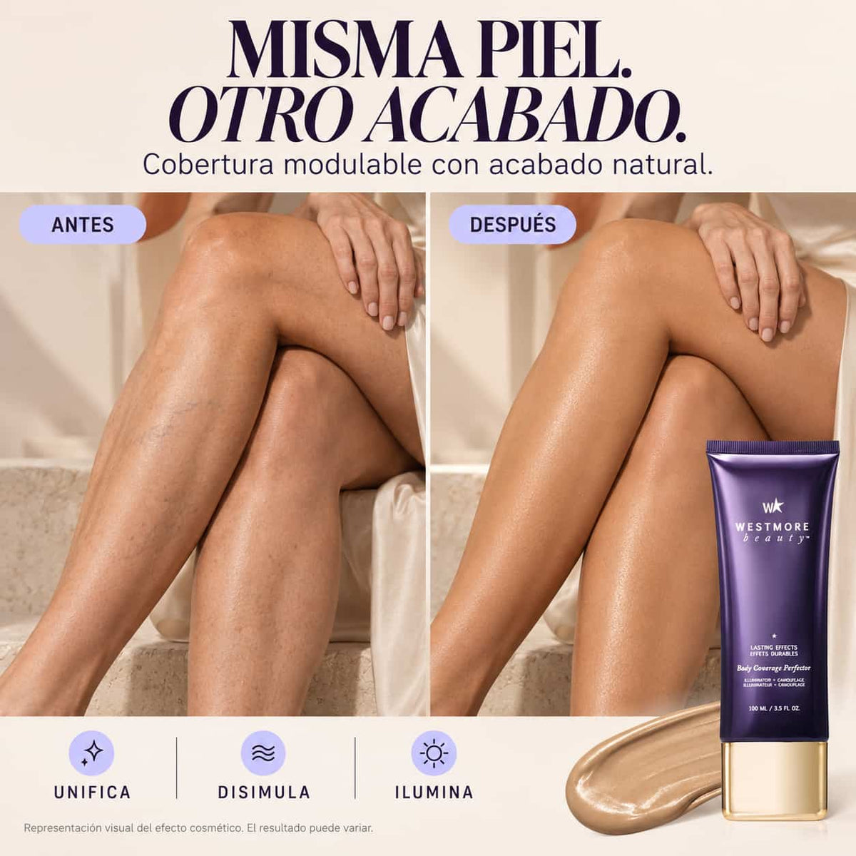 Maquillaje Corporal para Manchas y Venitas