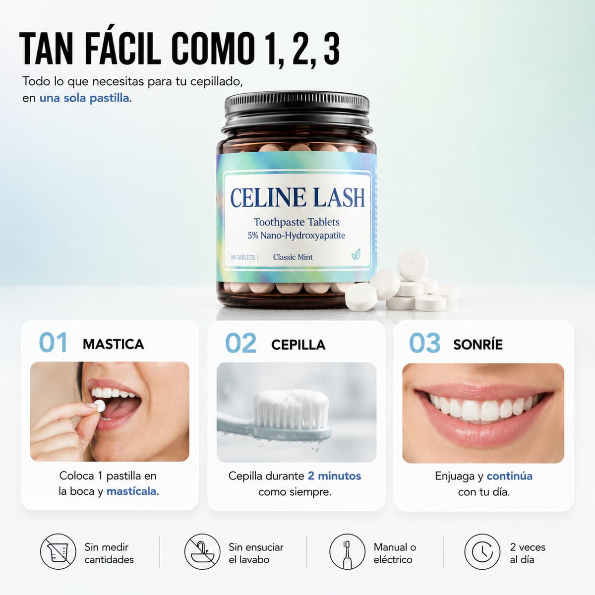 Pastillas Dentales con Nano-Hidroxiapatita