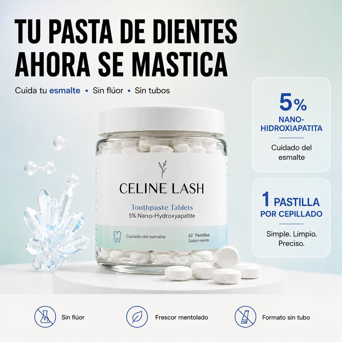 Pastillas Dentales con Nano-Hidroxiapatita