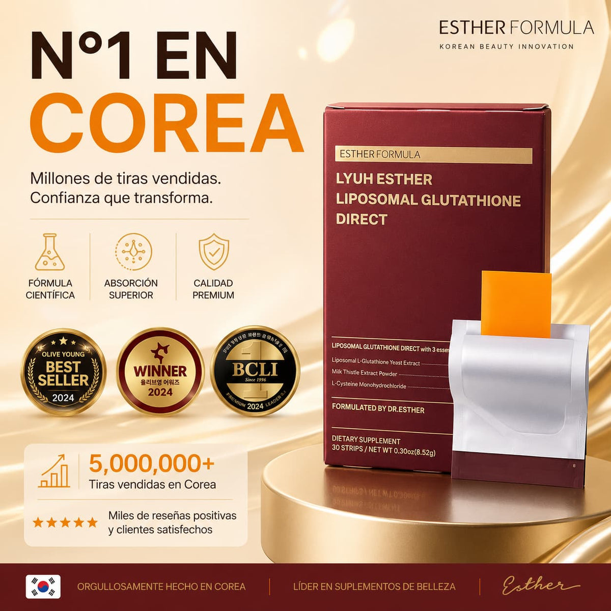 Tiras de Glutatión Liposomal